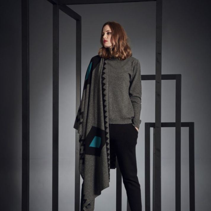 Behind the scenes image of a Brodie Cashmere shoot, capturing the creative process.