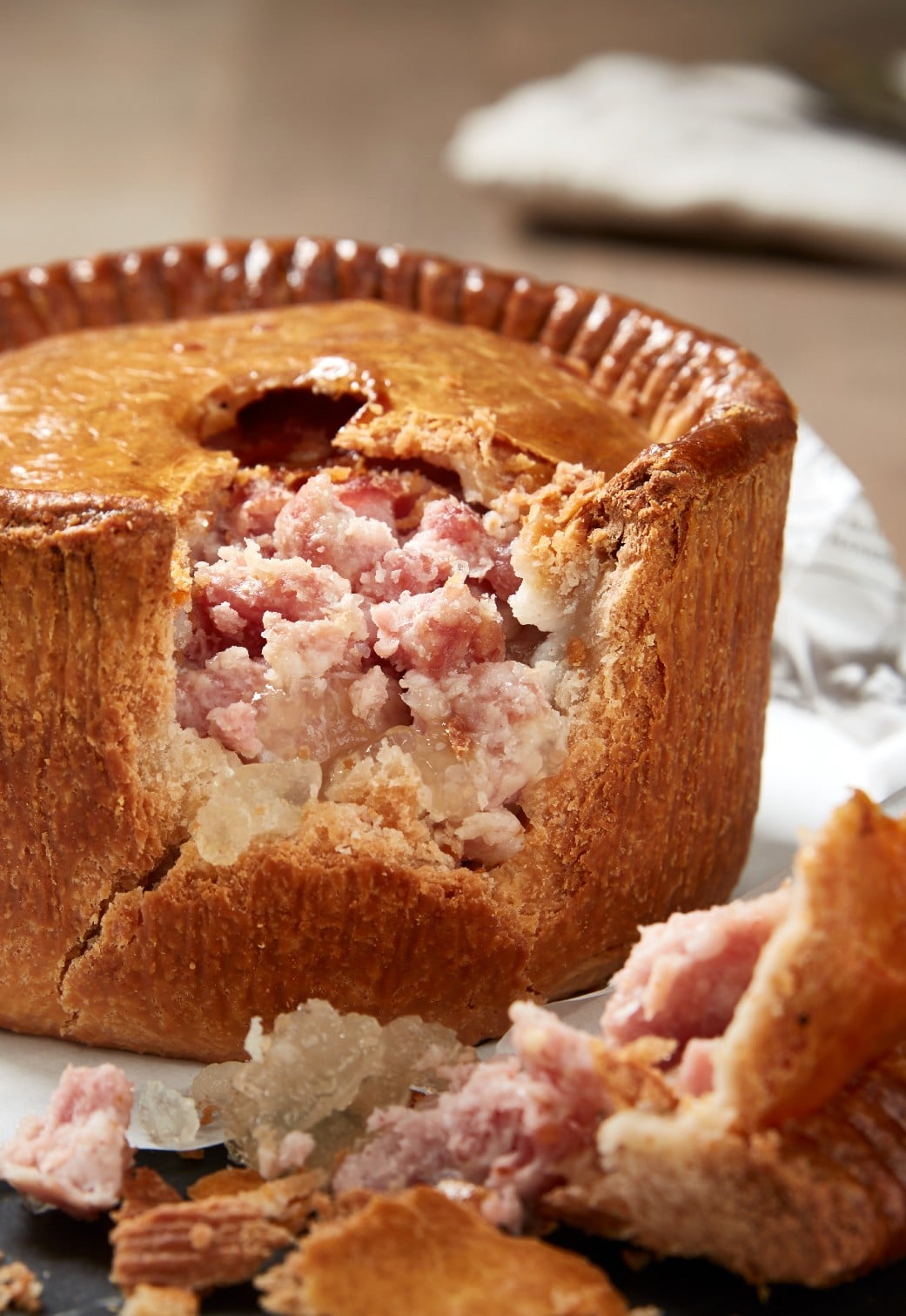 Eric's food photography pie shot, showcasing the quality and detail of the food product in a professional setting.