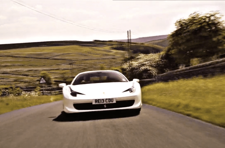 Video production services, featuring a professional shoot capturing the essence of a car in motion in a vibrant format.