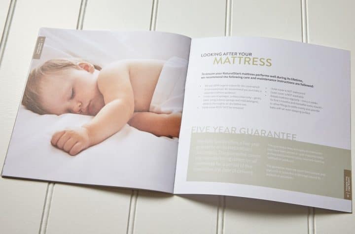 Natural Start brochure design featuring clean layouts and eco-friendly themes.