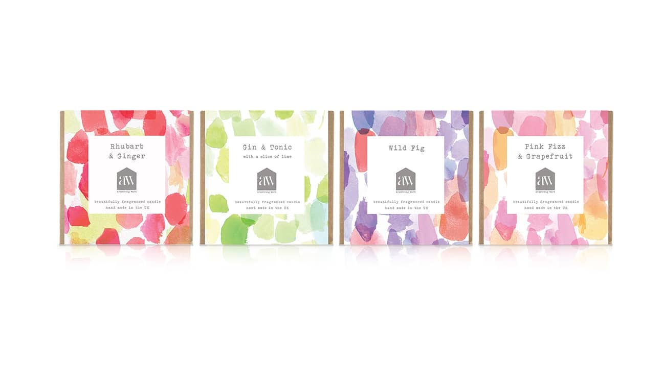 Armstrong Ward packaging design featuring candle packaging for high-end branding.