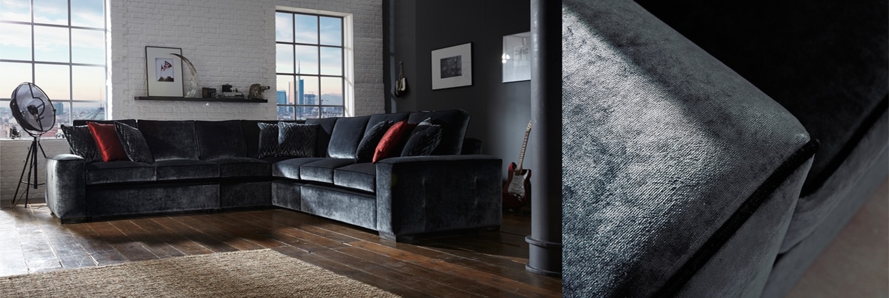 Roomset photography for Spink Edgar Upholstery, showcasing the luxurious upholstery design in a home setting.