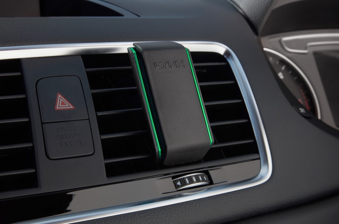 Lynx car air fresheners product shot, showcasing the sleek design and packaging of the freshener.