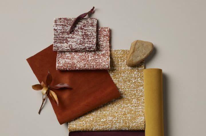 Panaz Shelby Noble studio shoot displaying fabric textures in a professionally styled setup.
